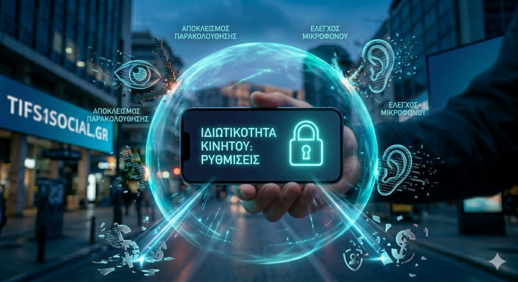 ιδιωτικότητα κινητού ρυθμίσεις παρακολούθηση μικρόφωνο προστασία 2026 TechSocial.gr