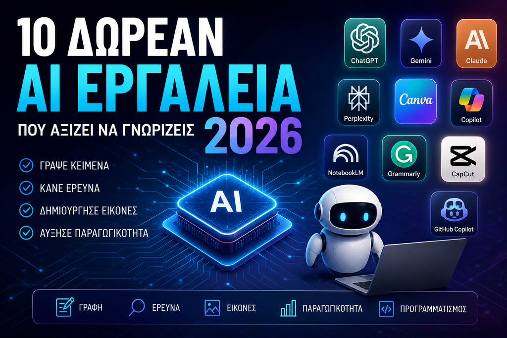 δωρεάν AI εργαλεία 2026